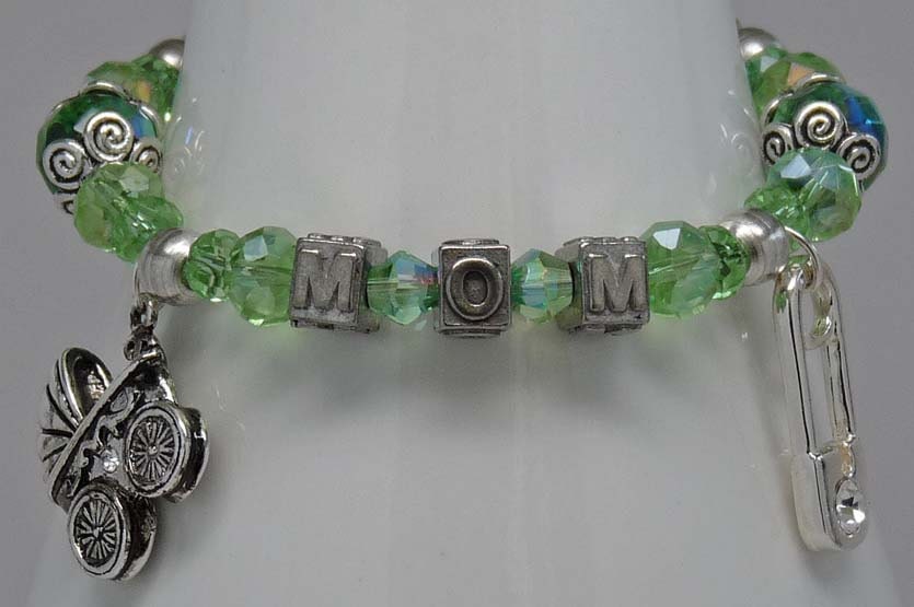 NEW MOM BRACELET:  Willow Green 7.5" Mother Bracelet Accessory or Gift