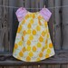 Pink Lemonade Peasant Dress - Baby, Toddler, Girls - Size 3-6 months to 5T - Pink and Yellow - Lemon Print