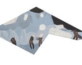 ORIGINAL PAINTING "She speaks from between her legs." / Dice entre las piernas - unique polygonal frame