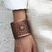 Geometric Laser cut Copper & Gold Faux Leather Cuff (Moroccan Zellij inspired)
