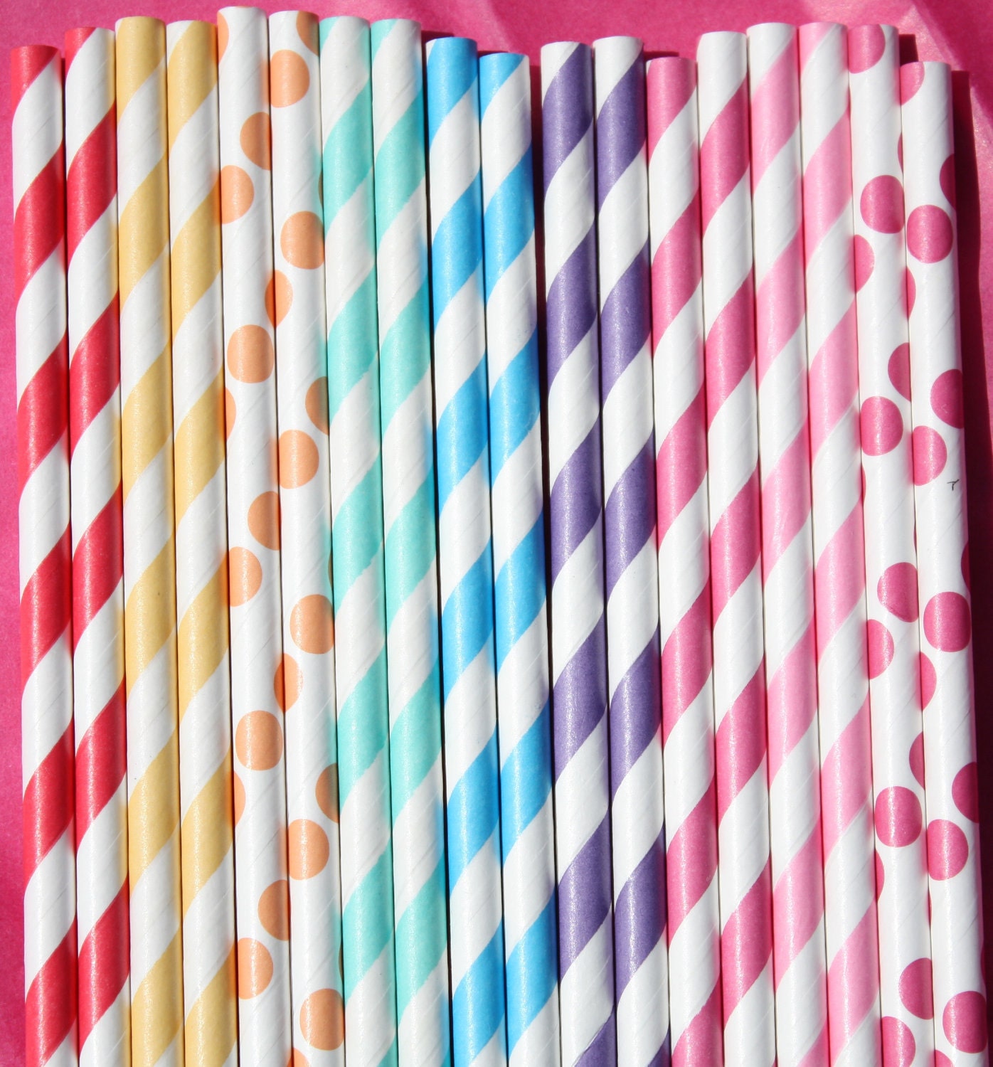 50 Rainbow Chevron Paper Straws, Chevron Straws, Wedding Straws, Rainbow Party, Stripe Straws