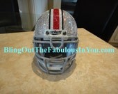 Swarovski Mini Football Helmet Blinged Out