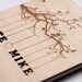 Custom Wedding guest book wood rustic wedding guest book album bridal shower engagement anniversary- "Love Birds, Tree"