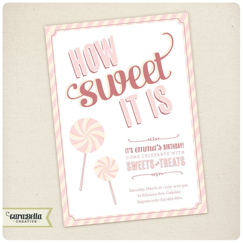 Sweet Shop Candy Party Invitation, Birthday, Bridal Shower, Baby Shower, Engagement, Printable