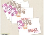 Tropical Luau Thank You Card Printable