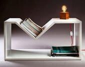 laquered plywood side table, newspaper rack "rahleto"