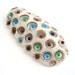 SALE - Porcelain and Fused Glass Pendant - Eyeballs