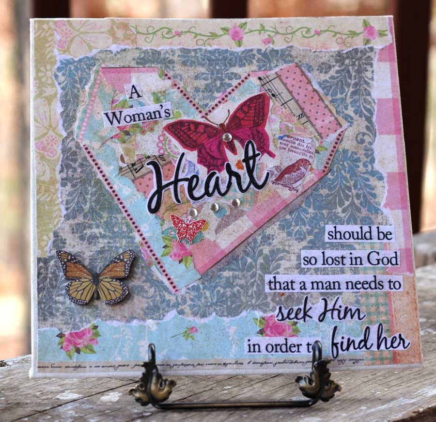 A Woman's Heart - Original Mixed Media Art