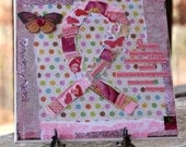 Pretty In Pink - Original Mixed Media Art - Breast Cancer Awareness
