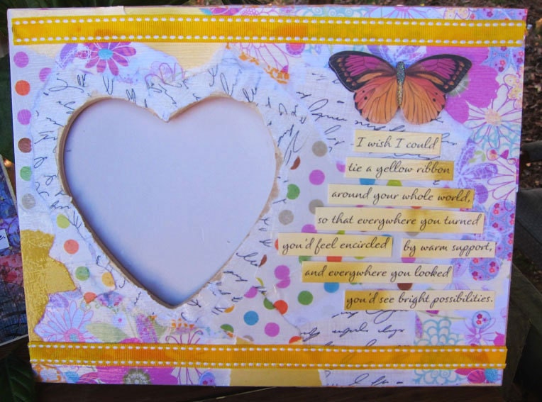 Delicate Yellow Quote Picture Frame -Yellow Ribbons of Possibility