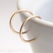 Tiny Gold Hoops - reverse hoop earrings 14k Gold-Filled simple classic minimalist 1/2" (10mm 12mm) yellow rose white eco-friendly unisex