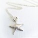 Starfish Necklace Sterling Silver - pendant necklace simple beach lovers necklace, friend, daughter, girlfriend, bridesmaid gift