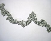 Vintage pale blue/green sew-on lace embellishment