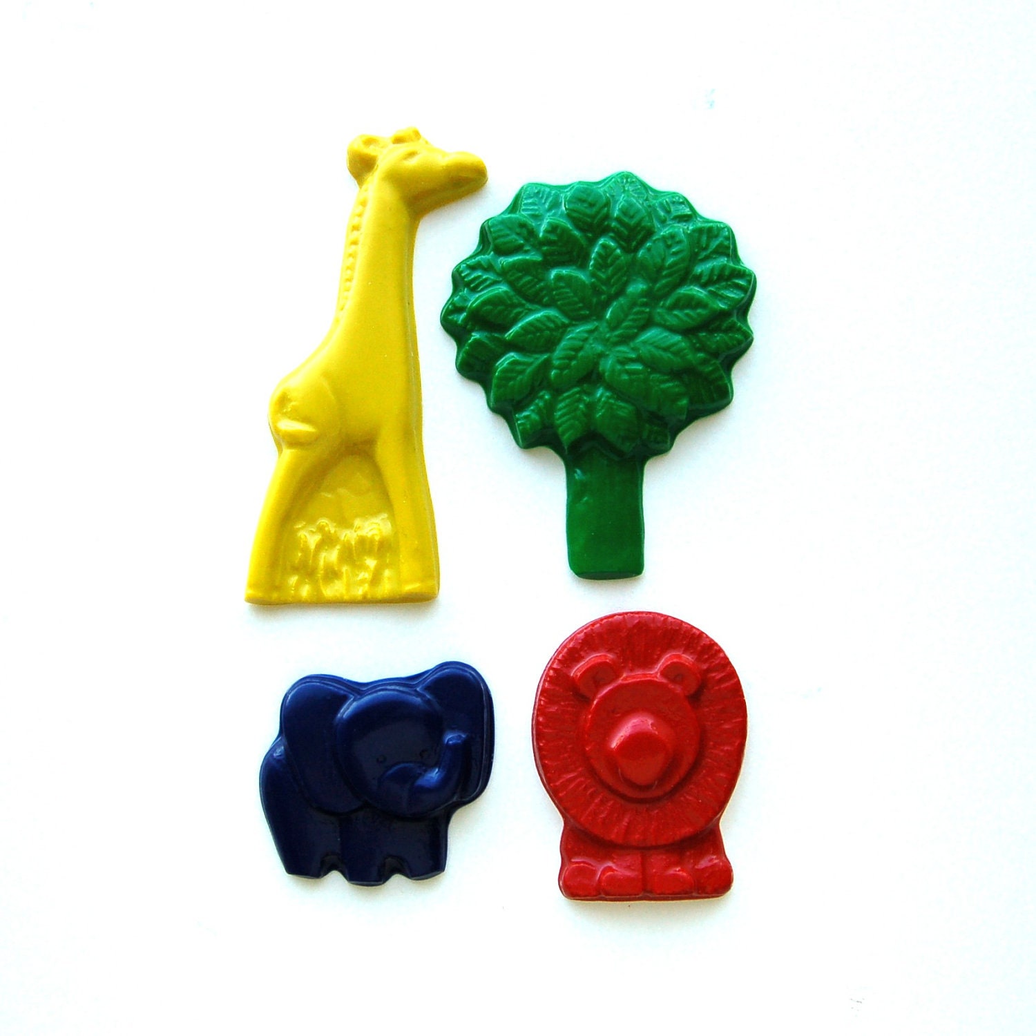 Jungle Party Favors - Reshaped Recycled Crayons - 5 Set Package of Jungle Themed Crayons - 4 Crayons per Set - Great for Birthday Partys