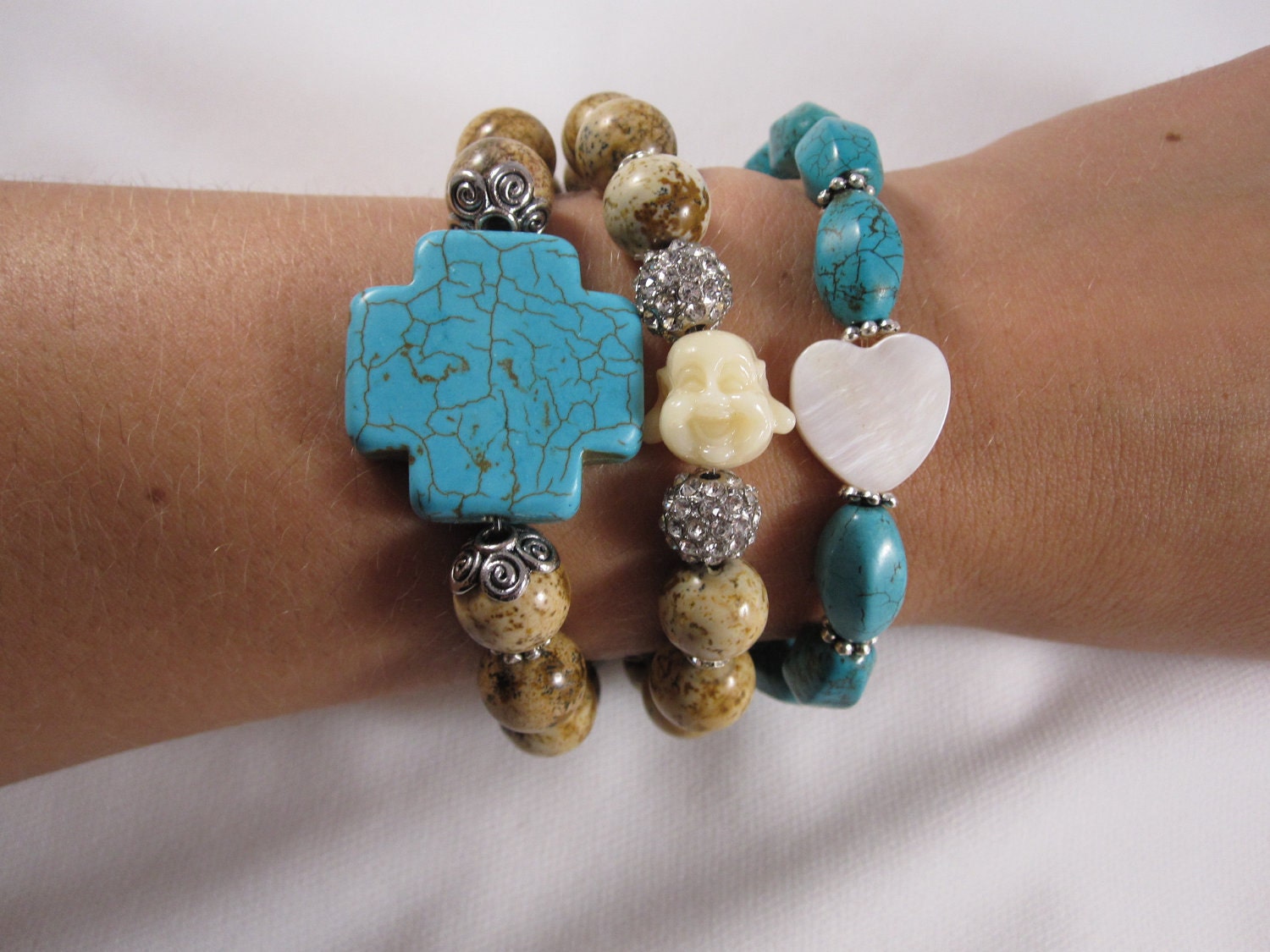 Buddha Jasper Gemstones Bracelets set