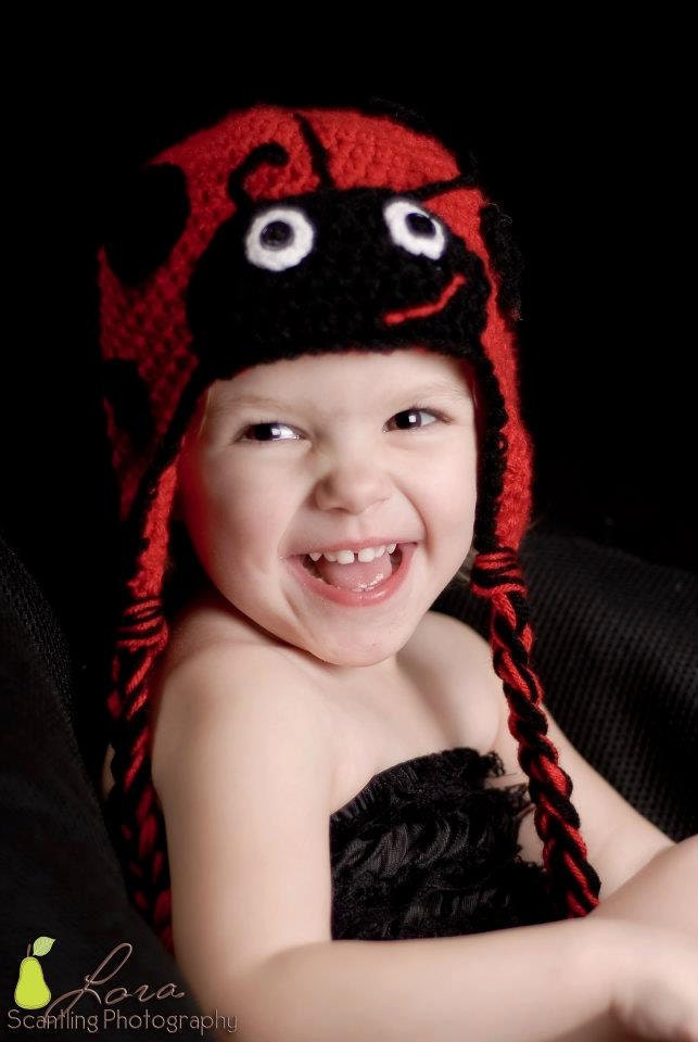 Ladybug Beanie/Hat CROCHET PATTERN Newborn to Adult