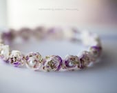 Baby Beaded Halo, Newborn Photo Prop, Baby Girl Beaded Headband, Newborn Rose Headband in White, Purple, Olive