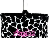 Personalized Mini Market Beach Pool Tote Giraffe Black White Graduation Teacher Gift