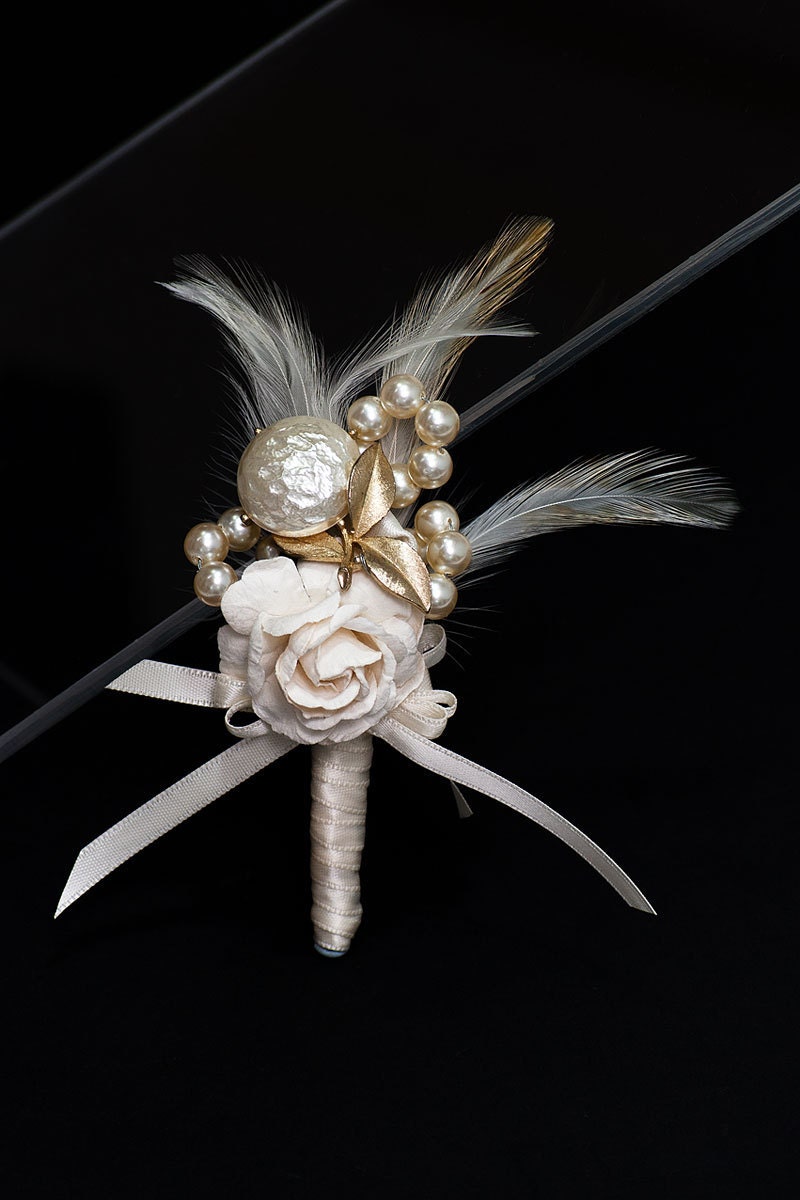 Ivory Flower Boutonnière