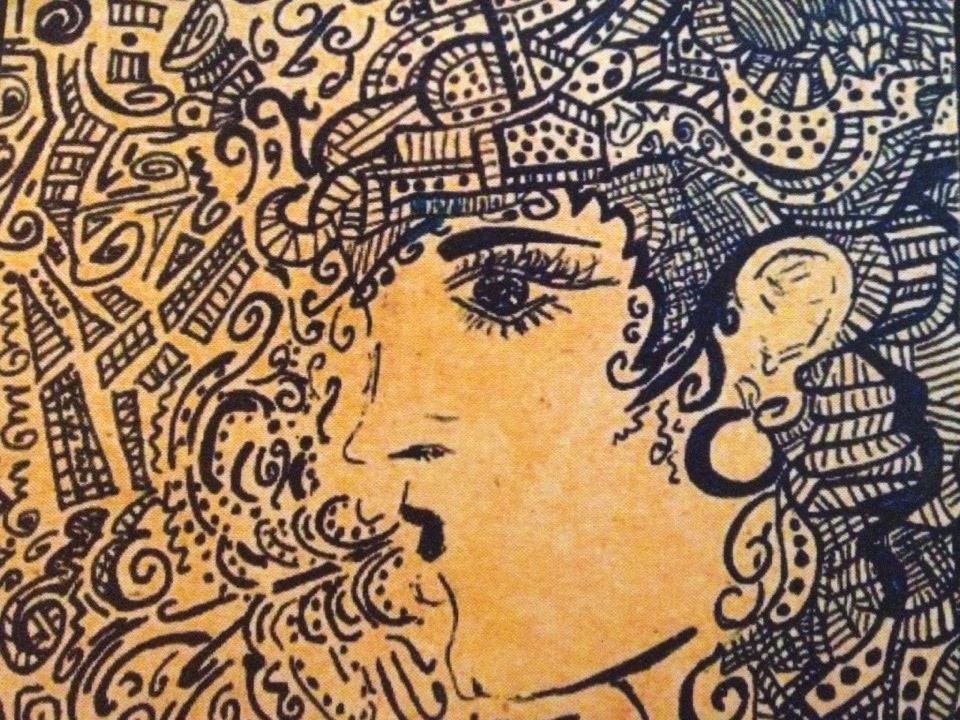 Aztec Woman Drawing