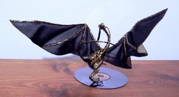 Dragon Art Doll: Disco Dancing Black & Gold Dragon