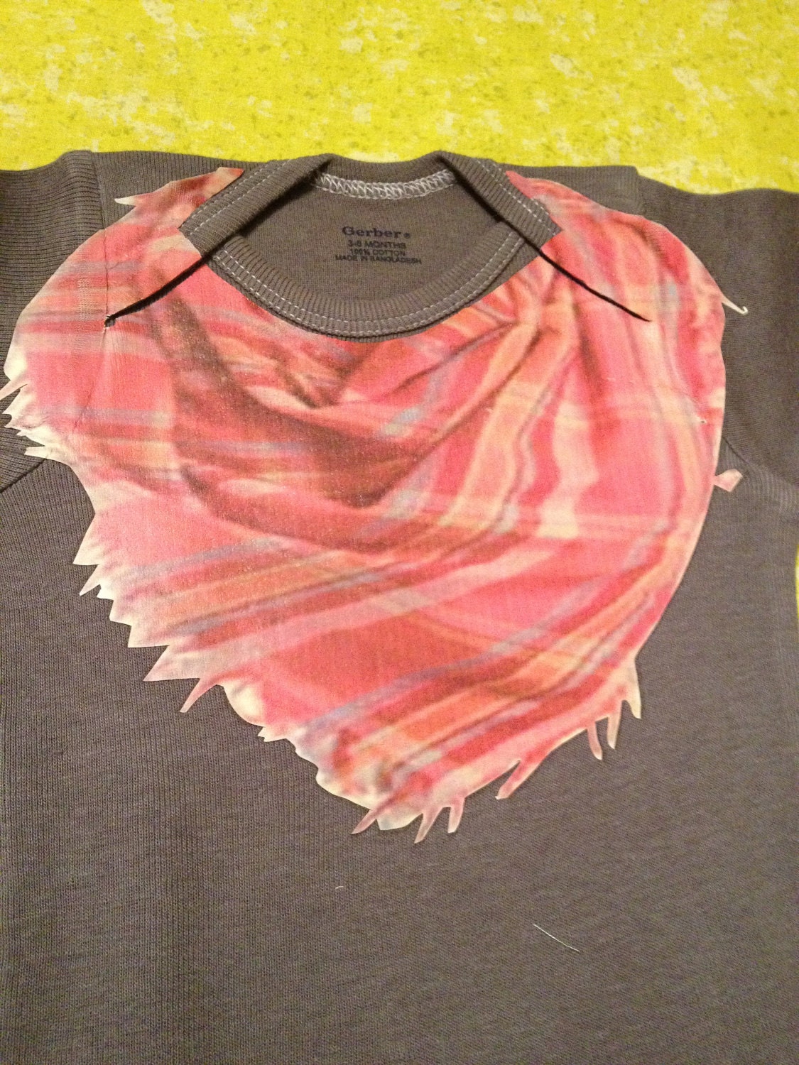 Grey Onesie with Red and Orange Hipster Scarf