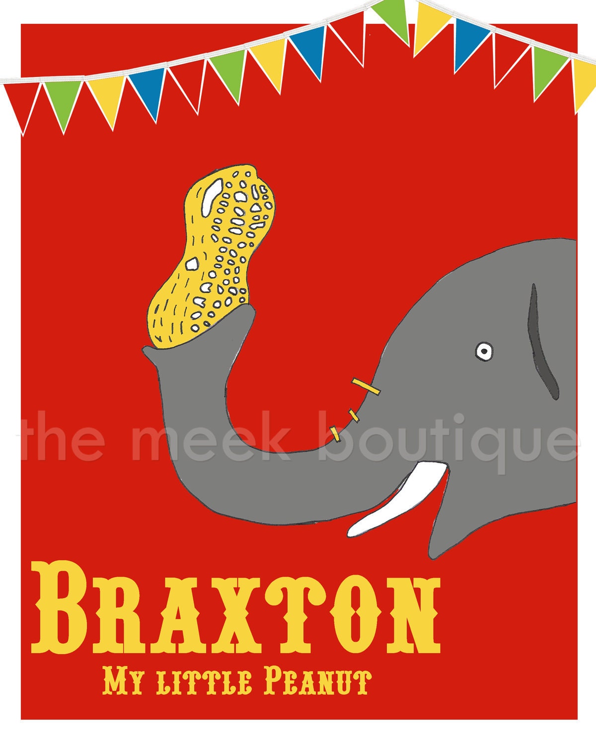 My Little Peanut, Circus Nursery Wall Art Printable, No. 58