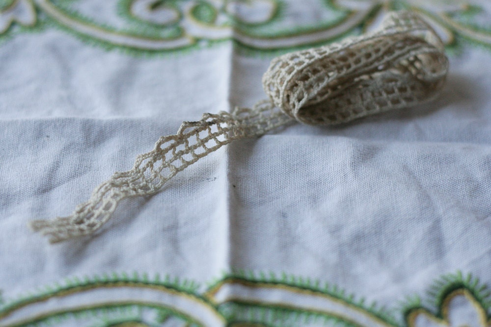 French Vintage Trim Sampler B - 5 lengths of trim