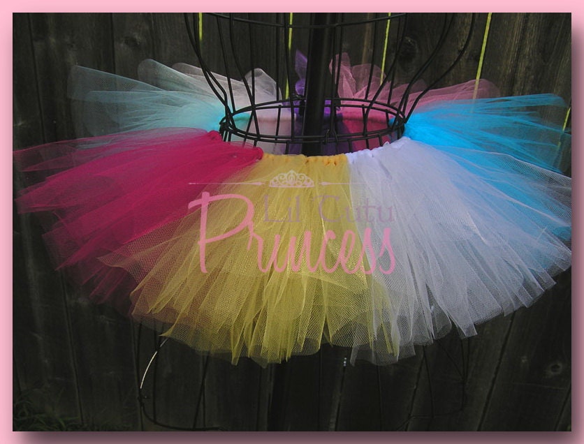 Chloe - Fuchsia, Yellow, Light Pink, Turquoise, Shocking Pink, Purple Tutu - Available in Infant, Toddler, Girls, Teenager and Adult Sizes