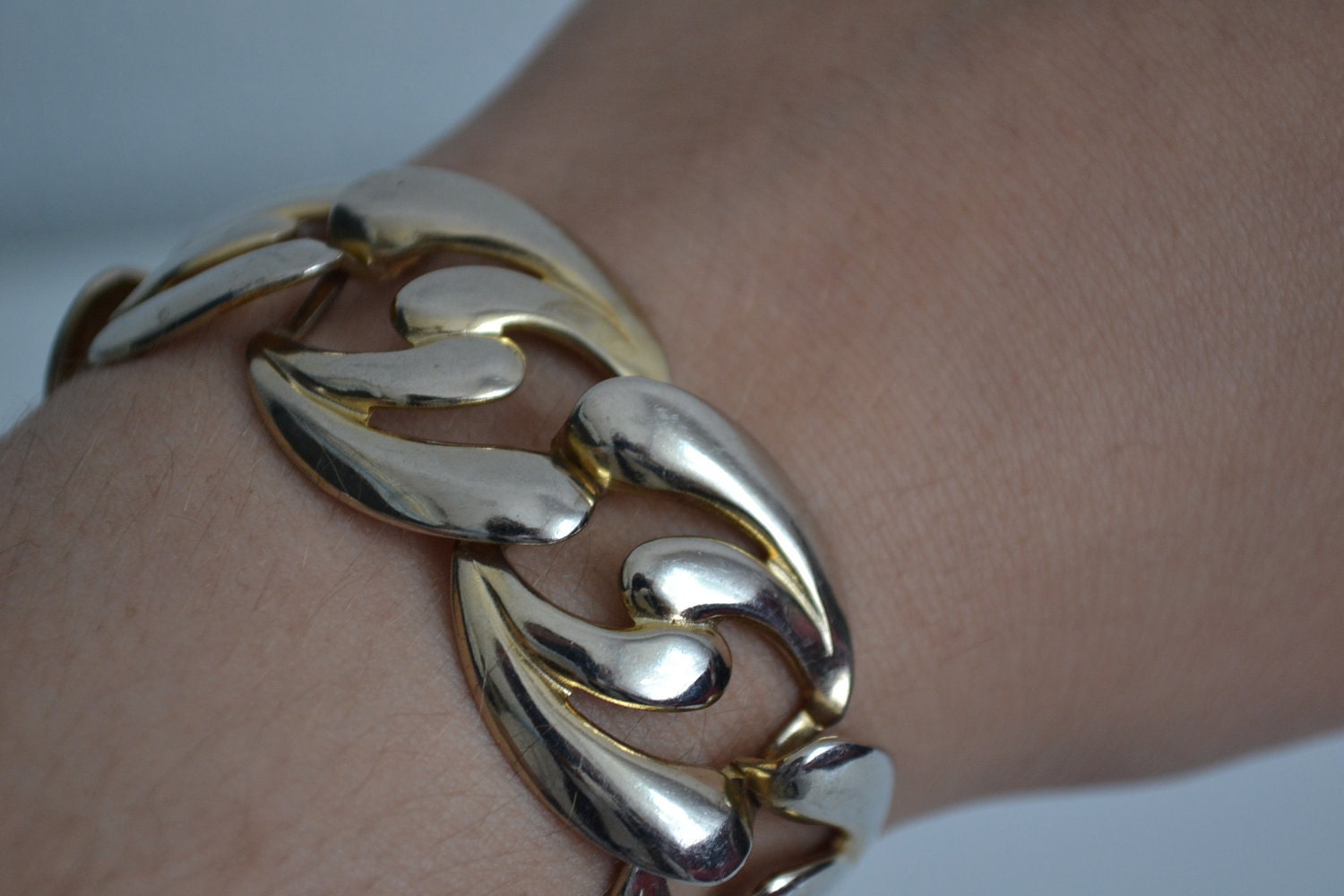 Vintage Wide chain Link Bracelet