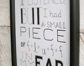 Word Art, Typography Design A A Milne Quote, Ink Art