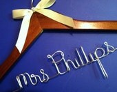 WEEKEND SALE. Personalized Bridal Wedding Hanger. Bridal Hanger.  Bridal Party. Custome Hanger. Comes With Bow and Rhinestone.