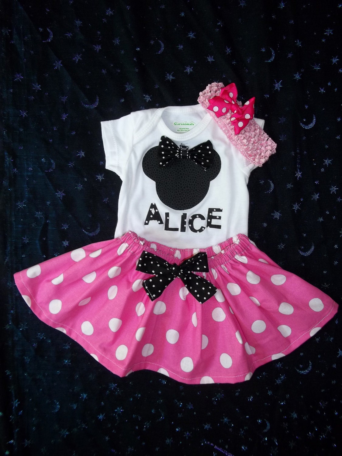 Minnie Mouse Dress first Birthday Pink Skirt onesie Outfit Disney inspired baby Girl Personalized Size Newborn 3 6 9 12 18 24 m 3T 4T 5T 