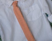 Orange & White Checkered University of Tennessee Adjustable Baby / Toddler / Child Tie