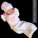 Take-Home-Outfit for Baby Girl - White With Pink Flower by Candy Shop Kids - FREE SHIP
