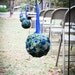 Peacock Wedding, Peacock Pomander/Kissing Ball set of 6