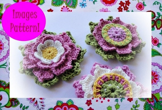 Instant Download / Set Of Beautiful Flowers Crochet Pattern