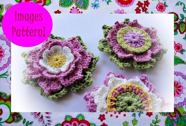 Instant Download / Set Of Beautiful Flowers Crochet Pattern