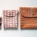 COIN PURSE // pink suede with silver print