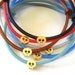 Tiny Skull Bracelet - Pastel Jade Rubber Bracelet With Tiny Matt Yellow 14k Gold Plated Skull Pastel - READY TO SHIP