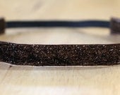 Brown Sparkle NonSlip Headband - 3/4"