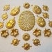 Victorian Style Raw Brass Floral Stampings & Filigree Mix Assortment (20 pieces)