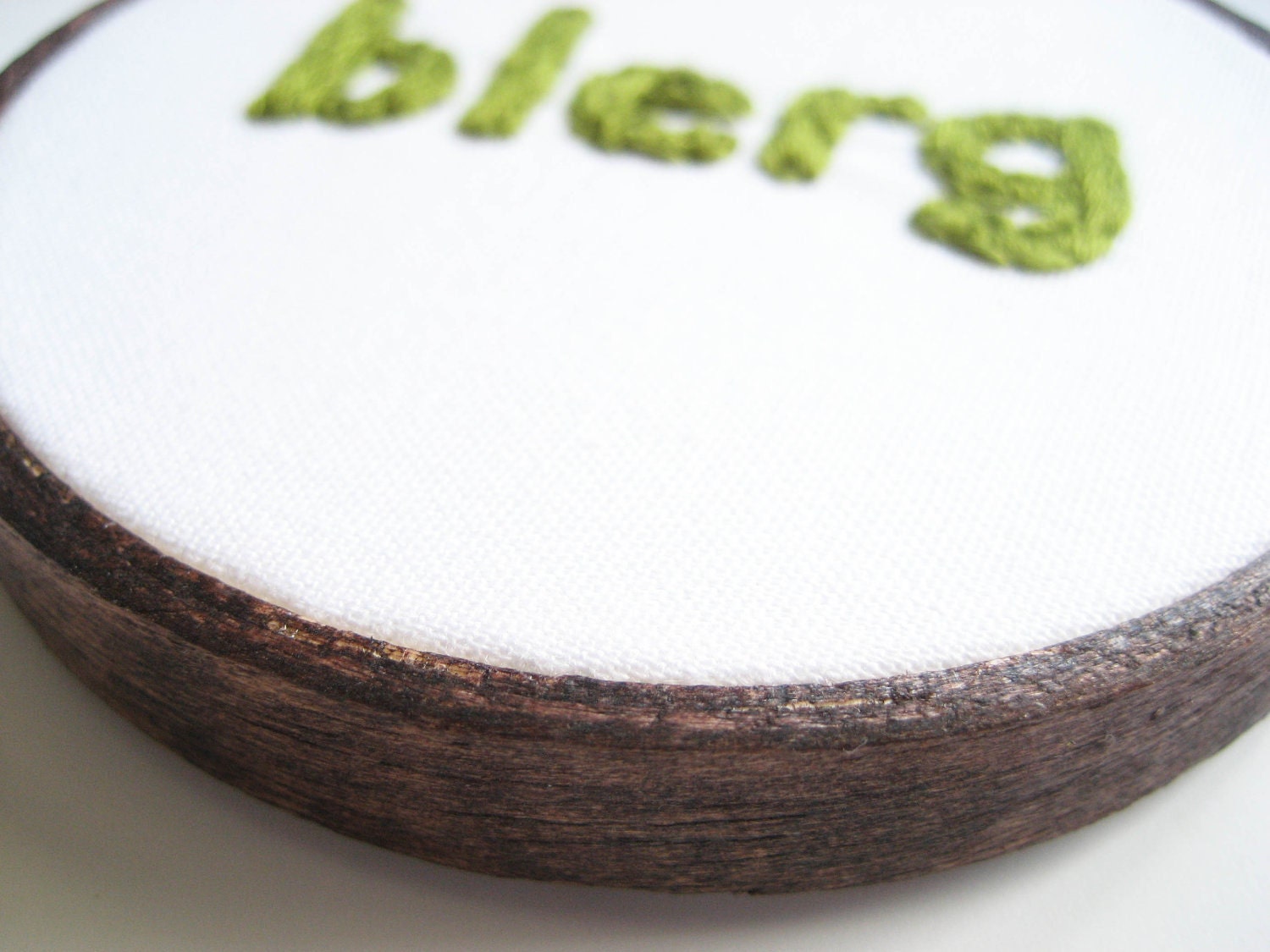 Blerg Embroidery Hoop Art - 30 Rock : Liz Lemon TV Quote Simple Home Decor 3 inch Art