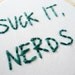 Liz Lemon Embroidery Hoop Art : Suck it, Nerds - 30 Rock TV Quote Simple Home Decor 3 inch Art