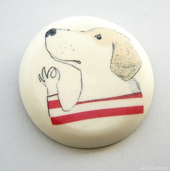 Sailor dog brooch by AtelierGilet - the Gondolier - LARGE