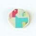 Geometric urban brooch porcelain jewelry by AtelierGilet - MINI CITY N. 3