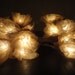 20 White Carnation Flower Fairy STRING LIGHTS Wedding Party Floral Home Decor 3.5m