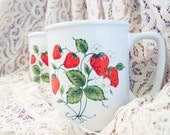 Pair of Strawberry Motif Mugs