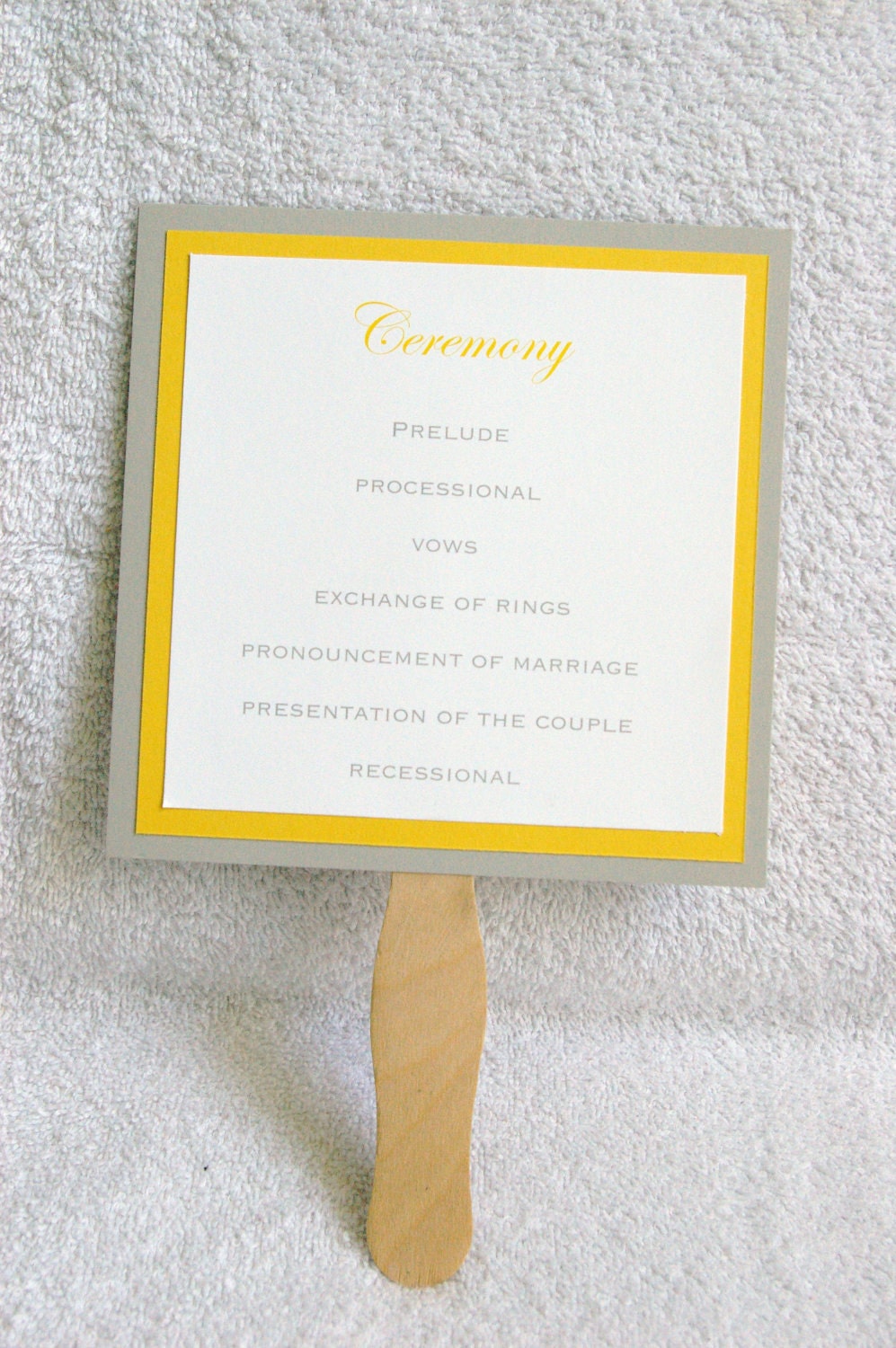 DIY 6 x 6 Paddle Fan Wedding