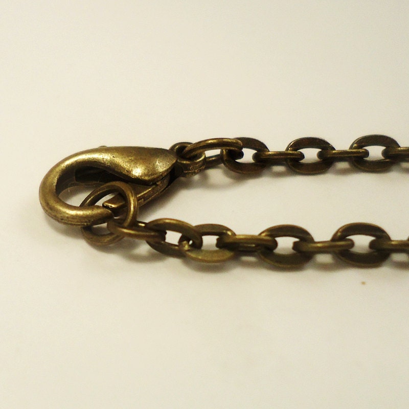 Full Moon Necklace, Glass Photo Necklace, Bronze (0439B1IN)